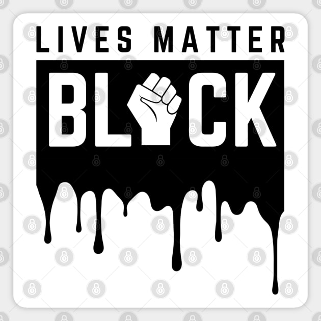 Vintage Black Lives Matter BLM Retro Melanin Black History Month Gift Magnet by HypeProjecT